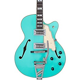 D'Angelico Deluxe Series 175 With TV Jones Humbuckers Limited-Edition Hollowbody Electric Guitar Matte Surf Green