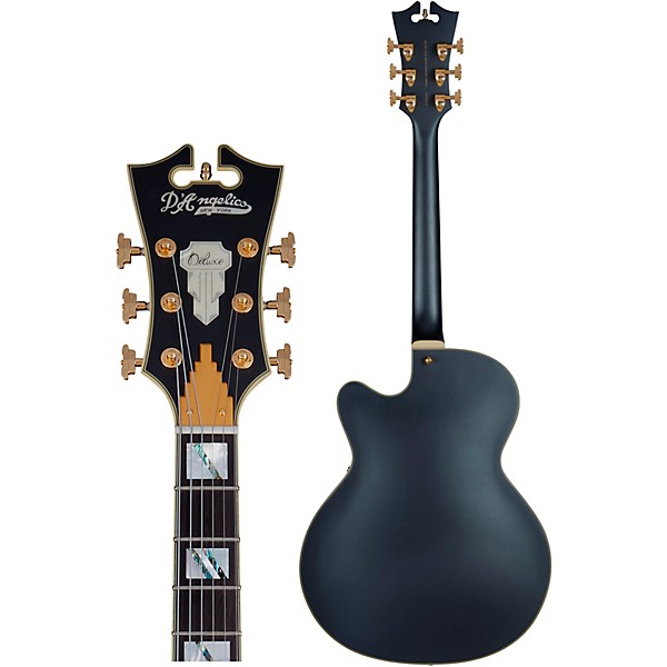 D'Angelico Deluxe Series 175 With TV Jones Humbuckers Limited-Edition Hollowbody Electric Guitar Matte Charcoal