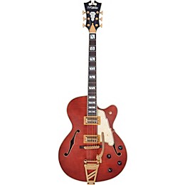 D'Angelico Deluxe Series 175 With TV Jones Humbuckers Limited-Edition Hollowbody Electric Guitar Matte Walnut
