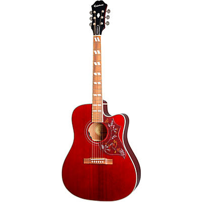 Epiphone Epiphone Hummingbird Ec Studio Limited-Edition Acoustic-Electric Guitar Wine Red for sale