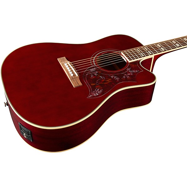 Open Box Epiphone Hummingbird EC Studio Limited-Edition Acoustic-Electric Guitar Level 2 Wine Red 197881218997