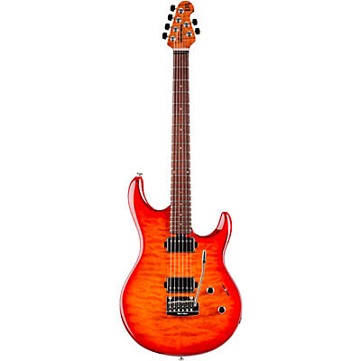 Ernie Ball Music Man Luke 3 Hh Quilt Maple Top Rosewood Fingerboard Electric Guitar Cherry Burst for sale