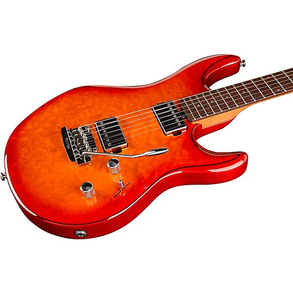 Ernie Ball Music Man Luke 3 HH Quilt Maple Top Rosewood Fingerboard Electric Guitar Cherry Burst