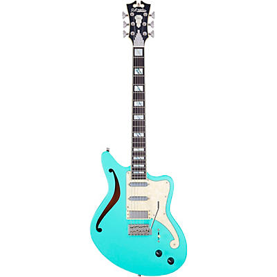 D'angelico Deluxe Series Bedford Sh Limited-Edition Electric Guitar Matte Surf Green for sale