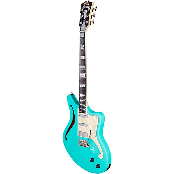 D'Angelico Deluxe Series Bedford SH Limited-Edition Electric Guitar Matte Surf Green