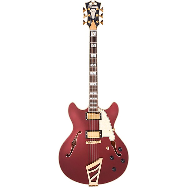 Clearance D'Angelico Deluxe Series DC Semi-Hollow Electric Guitar With USA Seymour Duncan Humbuckers and Stairstep Tailpie...