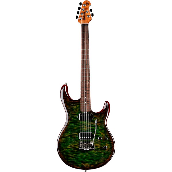 Open Box Ernie Ball Music Man Luke 3 HH Flame Maple Top Rosewood Fingerboard Electric Guitar Level 2 Luscious Green 197881...
