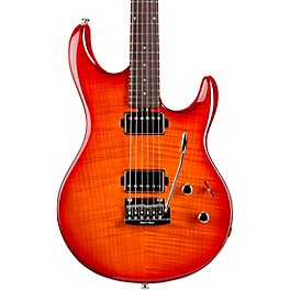 Ernie Ball Music Man Luke 3 HH Flame Maple Top Rosewood Fingerboard Electric Guitar Cherry Burst