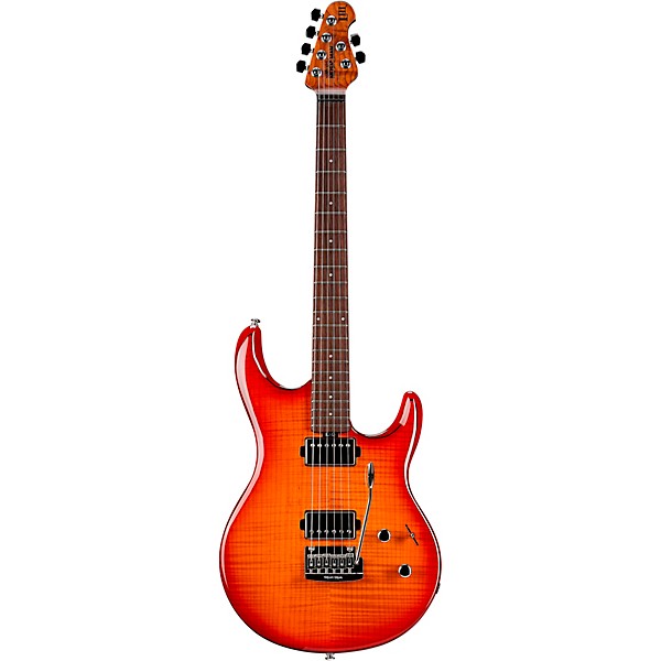 Ernie Ball Music Man Luke 3 HH Flame Maple Top Rosewood Fingerboard Electric Guitar Cherry Burst