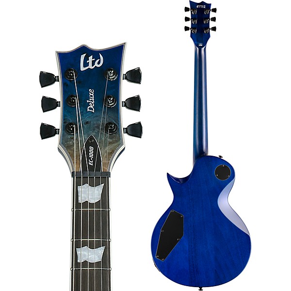 Open Box ESP LTD EC-1000 Burl Poplar Electric Guitar Level 1 Blue Natural Fade