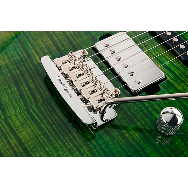 Ernie Ball Music Man Luke 3 HSS Flame Maple Top Rosewood Fingerboard Electric Guitar Luscious Green