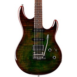 Ernie Ball Music Man Luke 3 HSS Flame Maple Top Rosewood Fingerboard Electric Guitar Luscious Green