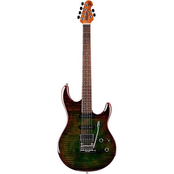 Ernie Ball Music Man Luke 3 HSS Flame Maple Top Rosewood Fingerboard Electric Guitar Luscious Green