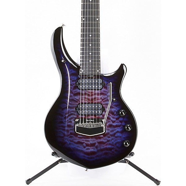 Platinum Ernie Ball Music Man Majesty 7 Quilt Maple Top
