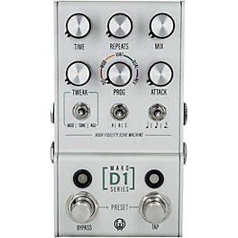 Open Box Walrus Audio Mako Series D1 Delay Effects Pedal Level 1 Silver