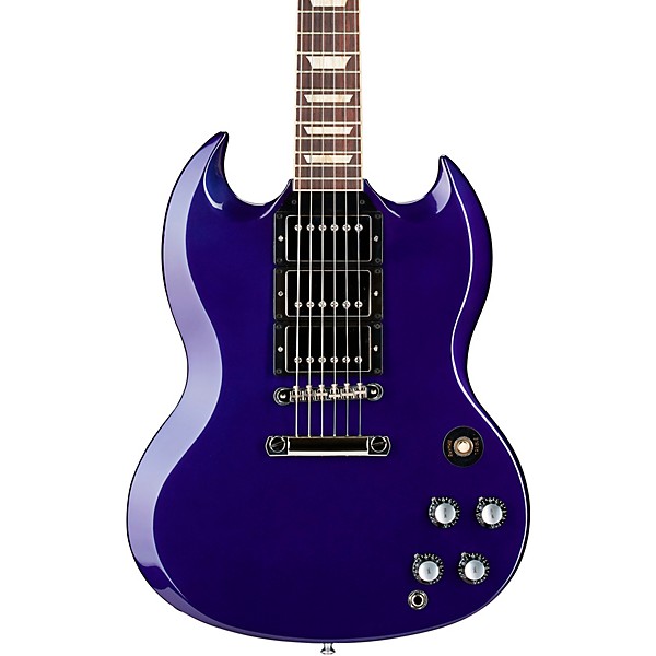 Open Box Gibson Custom SG Standard Fat Neck 3 Pick Up Electric Guitar Level 2 Candy Blue 194744255304