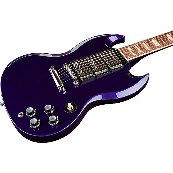 Open Box Gibson Custom SG Standard Fat Neck 3 Pick Up Electric Guitar Level 2 Candy Blue 194744255304