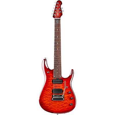Ernie Ball Music Man John Petrucci 7 Jp7 Quilt Maple Top Rosewood Fingerboard Electric Guitar Dragon's Blood for sale