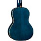 Luna Owl Quilt Top Concert Acoustic-Electric Ukulele Transparent Blue