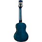 Luna Owl Quilt Top Concert Acoustic-Electric Ukulele Transparent Blue