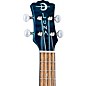 Luna Owl Quilt Top Concert Acoustic-Electric Ukulele Transparent Blue