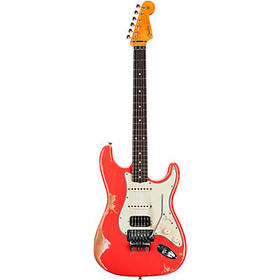 Fender Custom Shop 60 Stratocaster Hss Floyd Rose Heavy Relic Rosewood Fingerboard Electric Guitar Fiesta Red for sale