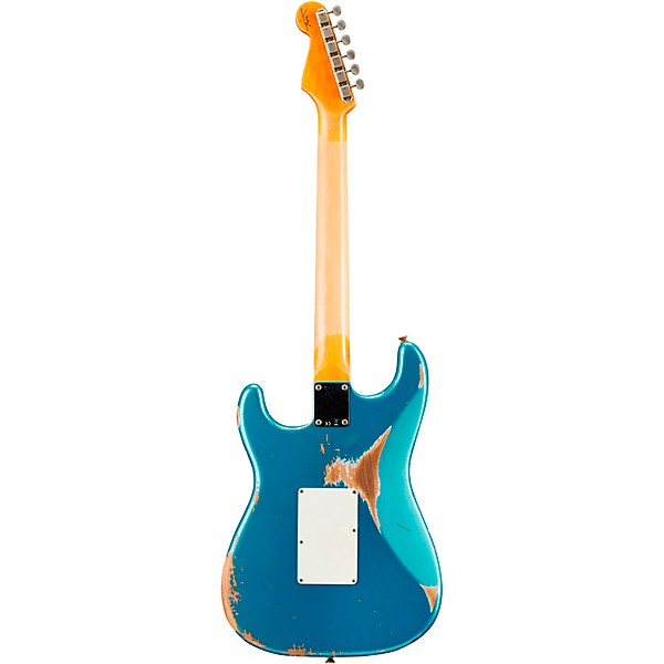 Fender Custom Shop 60 Stratocaster HSS Floyd Rose Heavy Relic Rosewood Fingerboard Electric Guitar Lake Placid Blue