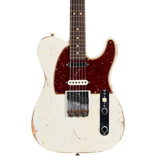 Fender Custom Shop Nashville Telecaster Custom Relic Rosewood Fingerboard Electric Guitar Aged Olympic White