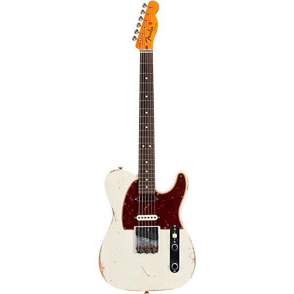 Fender Custom Shop Nashville Telecaster Custom Relic Rosewood Fingerboard Electric Guitar Aged Olympic White