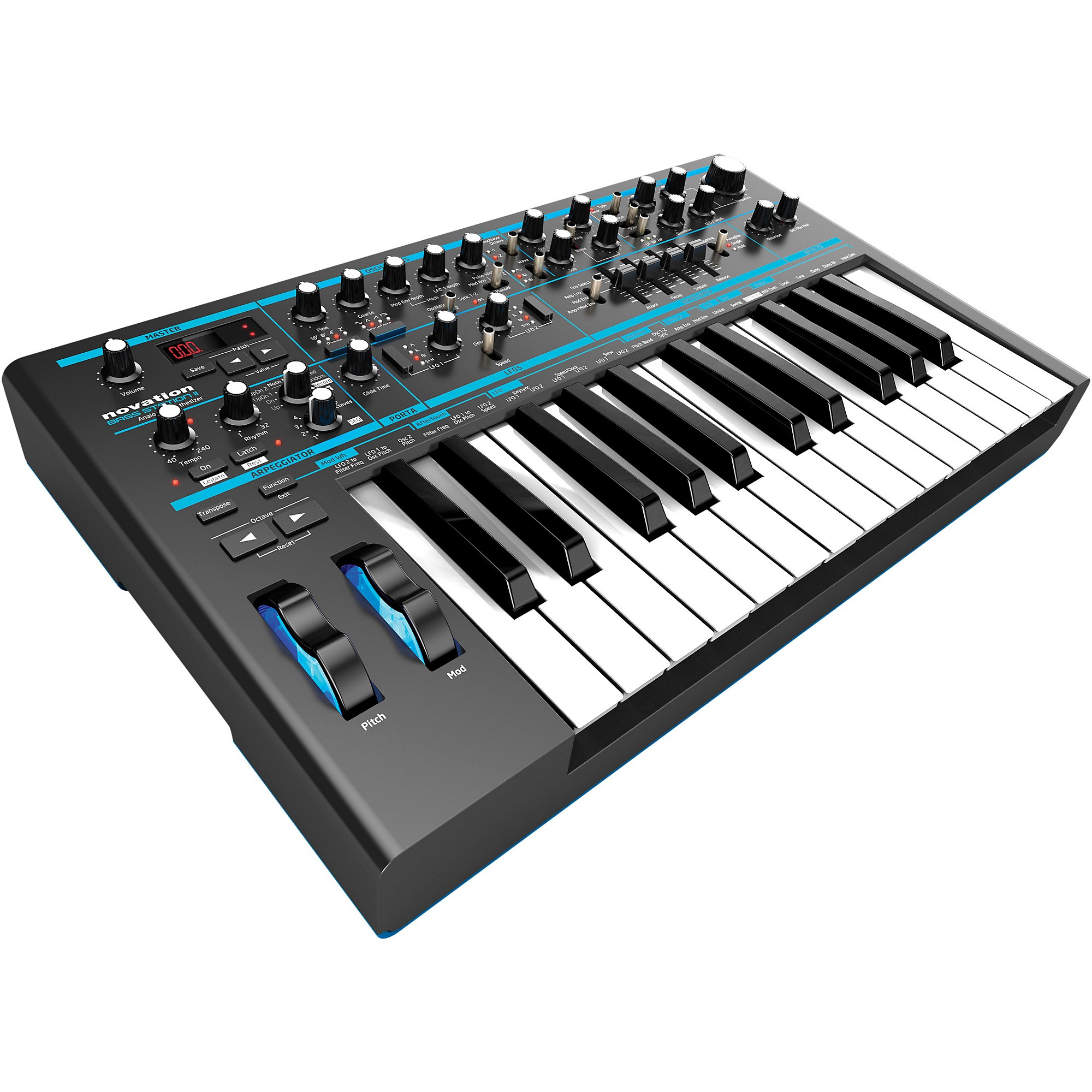 Novation BassStation 37鍵 シンセサイザー　ジャンク Novation Bass Station II Analog Synthesizer With Gig Bag | Guitar