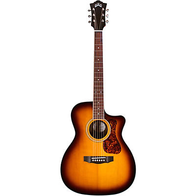 Guild Om-260Ce Deluxe Orchestra Cutaway Acoustic-Electric Guitar Antique Burst for sale