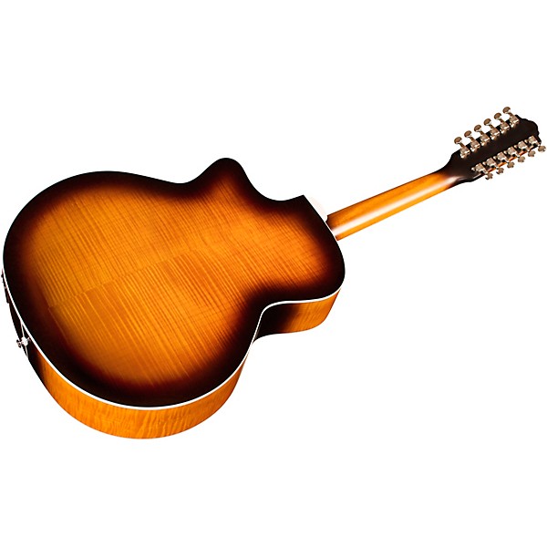Clearance Guild F-2512CE Deluxe 12-String Cutaway Jumbo Acoustic-Electric Guitar Antique Burst