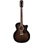 Open Box Guild F-2512CE Deluxe 12-String Cutaway Jumbo Acoustic-Electric Guitar Level 1 Trans Black Burst