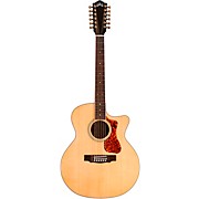 Guild F-2512Ce Deluxe 12-String Cutaway Jumbo Acoustic-Electric Guitar Blonde for sale