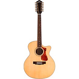 Guild F-2512CE Deluxe 12-String Cutaway Jumbo Acoustic-Electric Guitar Blonde
