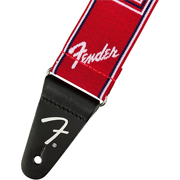 Fender WeighLess Monogram Guitar Strap Red, White, and Blue 2 in ...
