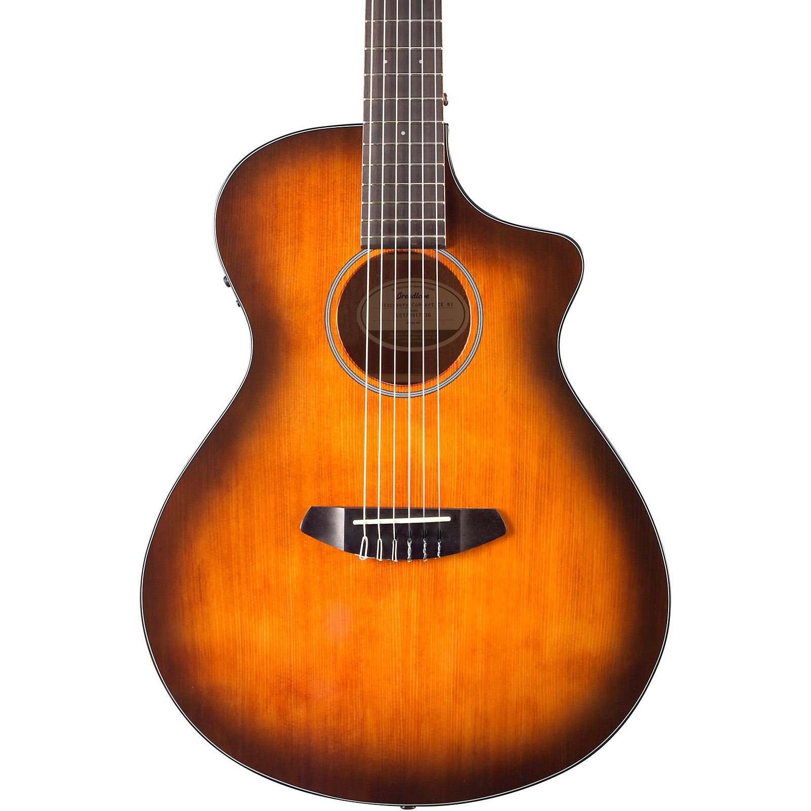 breedlove discovery concert satin bourbon nylon ce