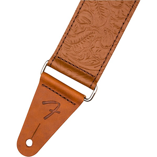 Fender Tooled Leather Guitar Strap Brown 2 in.
