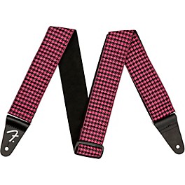 Fender Houndstooth Jacquard Guitar Strap Red 2 in. Fender Houndstooth Jacquard Guitar Strap Pink 2 in.