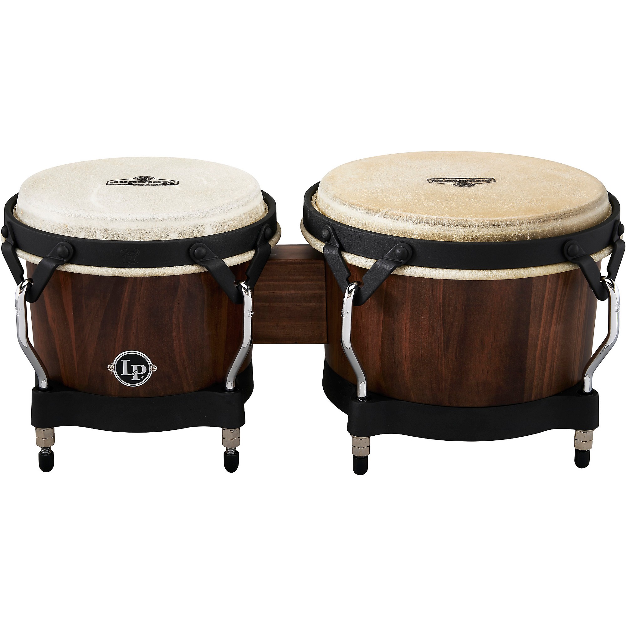 LP Matador Pine Whiskey Barrel Bongos, with Black Hardware LP Matador Pine Whiskey Barrel Bongos, with Black Hardware