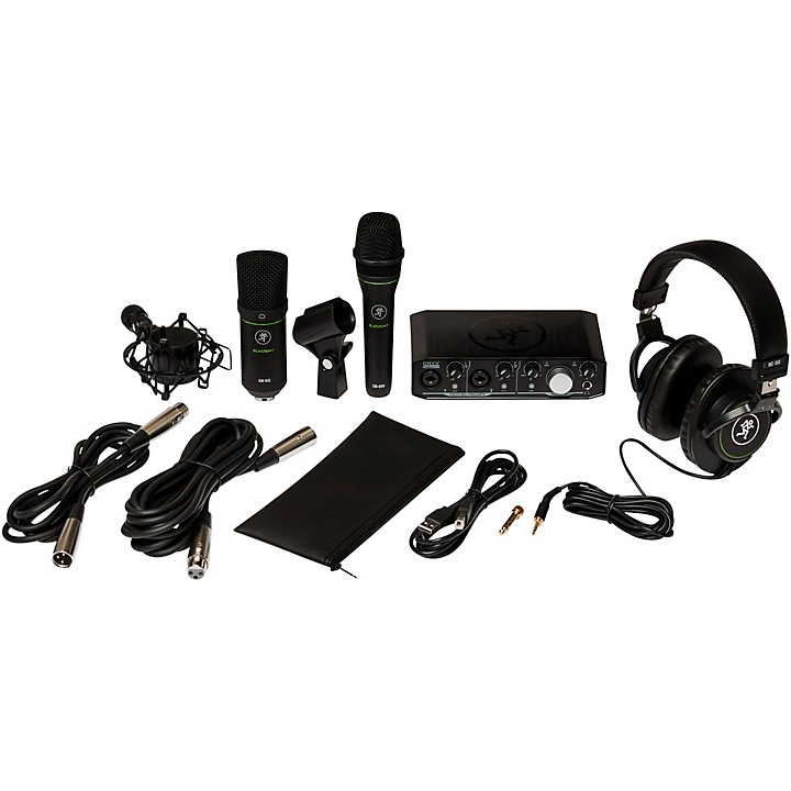Mackie Recording Bundle with Onyx Producer Interface, EM89D Dynamic Mic, EM91C Condenser Mic and MC-100 Headphones