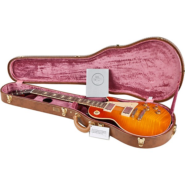 Gibson Custom 60th Anniversary 1960 Les Paul Standard V2 VOS Electric Guitar Orange Lemon Fade