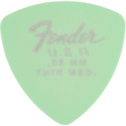 Fender 346 Dura-Tone Delrin Pick (12-Pack), Surf Green .58 mm 12 Pack