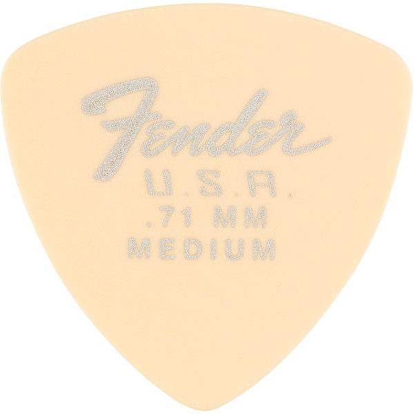 Fender 346 Dura-Tone Delrin Pick (12-Pack), Olympic White .71 mm 12 Pack