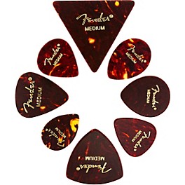 Fender All Shapes Celluloid Medley, Medium Guitar Picks 8-Pack Medium