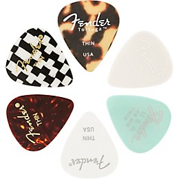 Fender 351 Shape Material Medley Guitar Picks (6-Pack) Thin 6 Pack