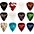 Fender 351 Shape Celluloid Medley Guitar Picks Medium 12 Pack Fender 351 Shape Celluloid Medley Guitar Picks Thin 12 Pack