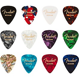 Fender 351 Shape Celluloid Medley Guitar Picks Medium 12 Pack Fender 351 Shape Celluloid Medley Guitar Picks Medium 12 Pack