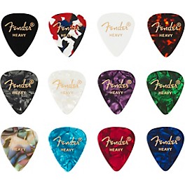 Fender 351 Shape Celluloid Medley Guitar Picks Medium 12 Pack Fender 351 Shape Celluloid Medley Guitar Picks Heavy 12 Pack