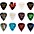 Fender 351 Shape Celluloid Medley Guitar Picks Medium 1... Fender 351 Shape Celluloid Medley Guitar Picks Extra Heavy 12 Pack